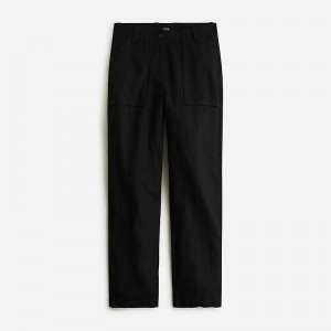 Pantalon J.Crew Seaside cargo Mujer Negras España | AZSOTB482