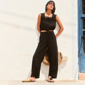 Pantalon J.Crew Soleil Mujer Negras España | USHEPL547