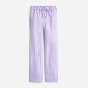 Pantalon J.Crew Soleil striped linen Mujer Lavanda España | FLBCQS903