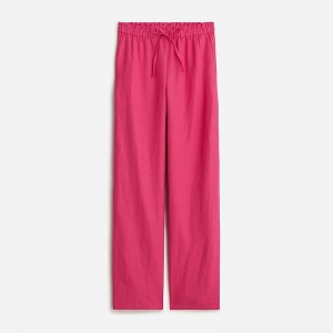 Pantalon J.Crew Soleil striped linen Mujer Snapdragon España | LWRQID069