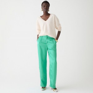 Pantalon J.Crew Straight-leg essential Mujer Verdigris España | GDRVZT576