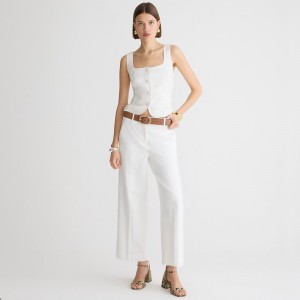 Pantalon J.Crew Sydney Mujer Blancas España | IMRUNP673