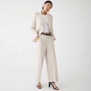 Pantalon J.Crew Sydney Mujer Flax Ivory España | GHEBVP692