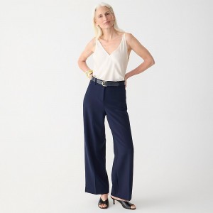 Pantalon J.Crew Sydney wide-leg Mujer Azul Marino España | UOALJX420