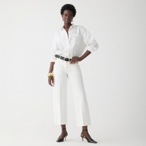 Pantalon J.Crew Sydney wide-leg Mujer Ivory España | USHOTP841