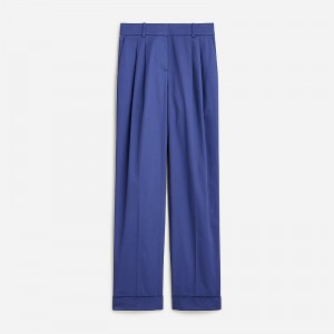 Pantalon J.Crew Wide-leg essential Mujer Azul Marino España | VLOGKW304
