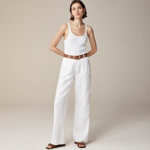 Pantalon J.Crew Wide-leg essential Mujer Blancas España | GATIFU285