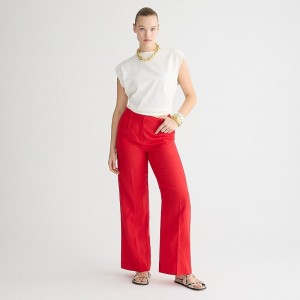 Pantalon J.Crew Wide-leg essential Mujer Rojas España | CXAWVS012