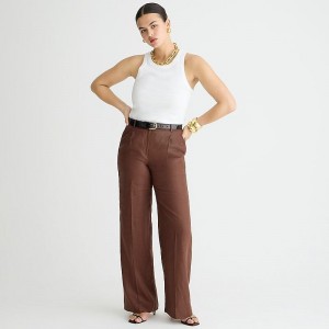 Pantalon J.Crew Wide-leg essential Mujer Roasted Cocoa España | VKDZAP869