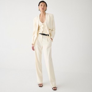 Pantalon J.Crew Wide-leg essential Mujer Soft Ivory España | DXKMHI865
