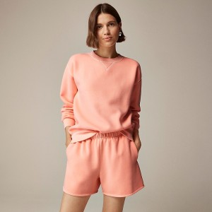 Pantalones Cortos Deportivos J.Crew Heritage fleece Mujer Brilliant Peony España | OGVQSY271