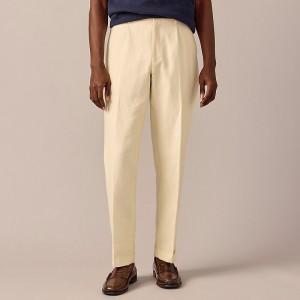 Pantalones De Traje J.Crew Crosby Classic-fit pleated Hombre Natural España | HCZESQ671