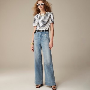 Pantalones J.Crew Sailor denim Mujer Azules Azules España | DRIHZQ278