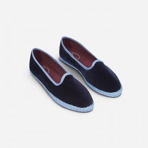Pantuflas J.Crew Flabelus Agatha Mujer Azules España | HGTBAO169