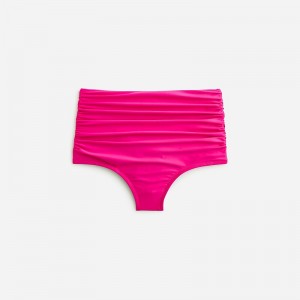 Parte de Abajo Bikini J.Crew Ruched high-rise full-coverage Mujer Fucsia España | KAFWRO697