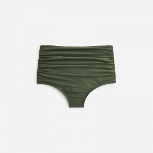 Parte de Abajo Bikini J.Crew Ruched high-rise full-coverage Mujer Cool Cypress España | VARTQK107