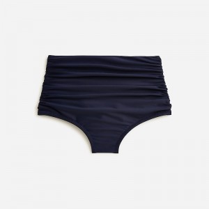 Parte de Abajo Bikini J.Crew Ruched high-rise full-coverage Mujer Azul Marino España | EYOIPG748