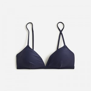 Parte de Arriba Bikini J.Crew Contrast-trim french Mujer Azul Marino España | SYZFCL862