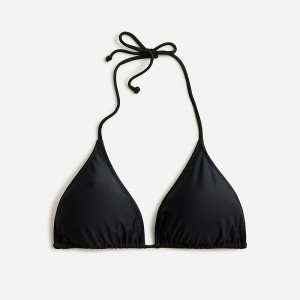 Parte de Arriba Bikini J.Crew Perfect string Mujer Negras España | VIBXDT159