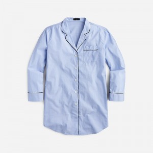 Pijama J.Crew End-on-end cotton Mujer Hydrangea España | NSDMOV753