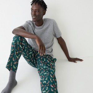 Pijama J.Crew Flannel pajama pant print Hombre Verde España | PEAOMN610