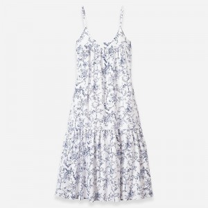 Pijama J.Crew Petite Plume™ Chloe nightgown Mujer Azules España | TSPVEC965