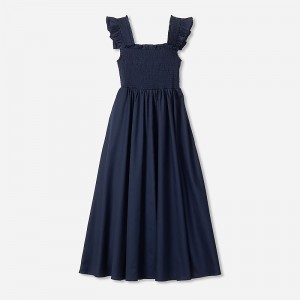 Pijama J.Crew Petite Plume™ Margaux dress Mujer Azul Marino España | RVCDAZ387