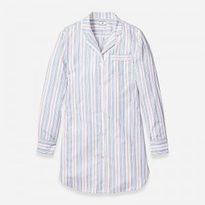Pijama J.Crew Petite Plume™ nightshirt vintage french stripe Mujer Multi España | HYZQCP651