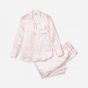 Pijama J.Crew Petite Plume™ set mulberry silk Mujer Rosas España | UCXOZE390