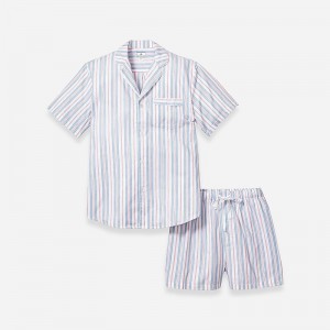 Pijama J.Crew Petite Plume™ short set vintage french stripe Hombre Multi España | UYPMCJ571