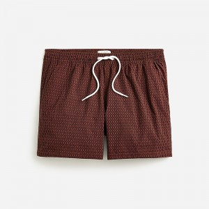Ropa de Baño J.Crew 5" stretch swim trunk with ECONYL® nylon Hombre Marrones Azul Marino España | QFIEXB071