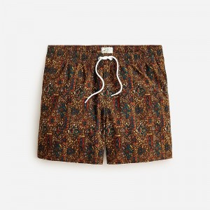 Ropa de Baño J.Crew 5" stretch swim trunk with ECONYL® nylon Hombre Cypriot Medalions Brow España | MGERNK512
