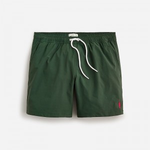 Ropa de Baño J.Crew 6" embroidered oarsman stretch swim trunk with ECONYL® nylon Hombre Verde Menta España | UROFAB271