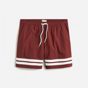 Ropa de Baño J.Crew 6" stretch swim trunk with ECONYL® nylon Hombre Burdeos España | CEIARN149