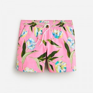 Ropa de Baño J.Crew 6" stretch swim trunk with ECONYL® nylon Hombre Skagit Valley Tulip Pin España | NXPQJA502
