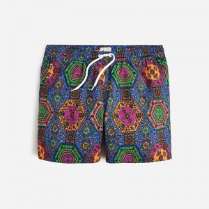 Ropa de Baño J.Crew 6" stretch swim trunk with ECONYL® nylon Hombre Azules España | UMWCSR031