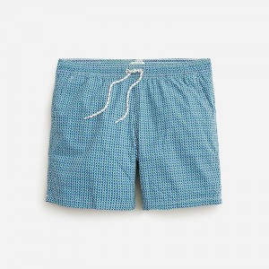 Ropa de Baño J.Crew 6" stretch swim trunk with ECONYL® nylon Hombre Verde Azules España | TEPQUW470