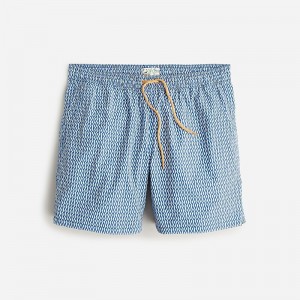 Ropa de Baño J.Crew 6" stretch swim trunk with ECONYL® nylon Hombre Azules España | ZOXTUJ691