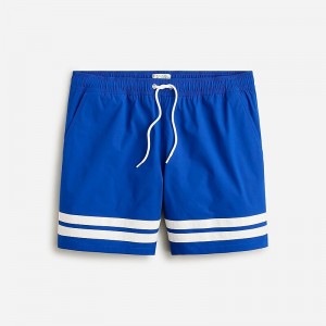 Ropa de Baño J.Crew 6" stretch swim trunk with ECONYL® nylon Hombre Azules España | QGKTEC862