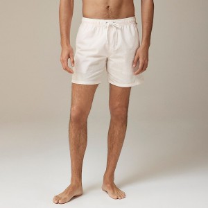 Ropa de Baño J.Crew 6" swim trunk Hombre Rosas Blancas España | QPIMOW167