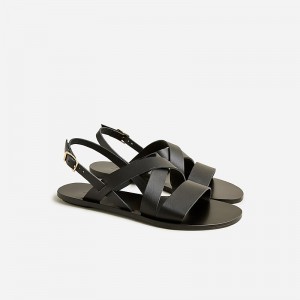 Sandalias J.Crew Carsen made-in-Italy slingback Mujer Negras España | GWBOCU152