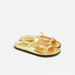 Sandalias J.Crew Colbie buckle Mujer Doradas España | QRAMIS286