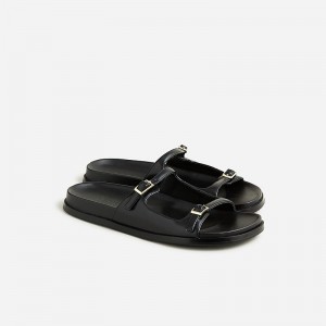 Sandalias J.Crew Colbie buckle Mujer Negras España | RSHUJZ972