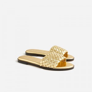 Sandalias J.Crew Georgina woven Mujer Doradas Oscuro España | RUQDPH867