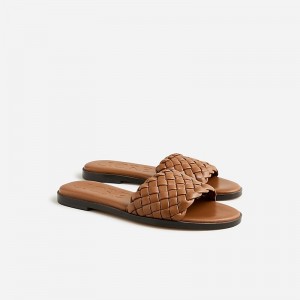 Sandalias J.Crew Georgina woven Mujer English Saddle España | HJKWBF874
