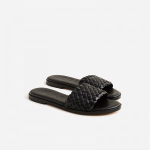 Sandalias J.Crew Georgina woven Mujer Negras España | BGJVPR084
