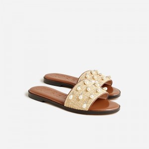 Sandalias J.Crew Georgina woven Mujer Straw España | YVTSIL725
