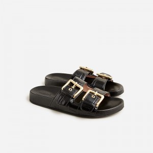 Sandalias J.Crew Marlow Mujer Negras España | WDKLXC426