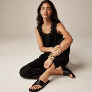 Sandalias J.Crew Toe-ring slide Mujer Negras España | TWHEKY675