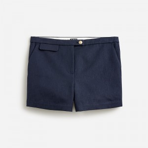 Short J.Crew 3" suit textured linen blend Mujer Azul Marino España | UKDAIC491